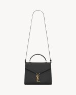 YSL CASSANDRA Medium top handle bag in grain de poudre embossed leather - Image 4